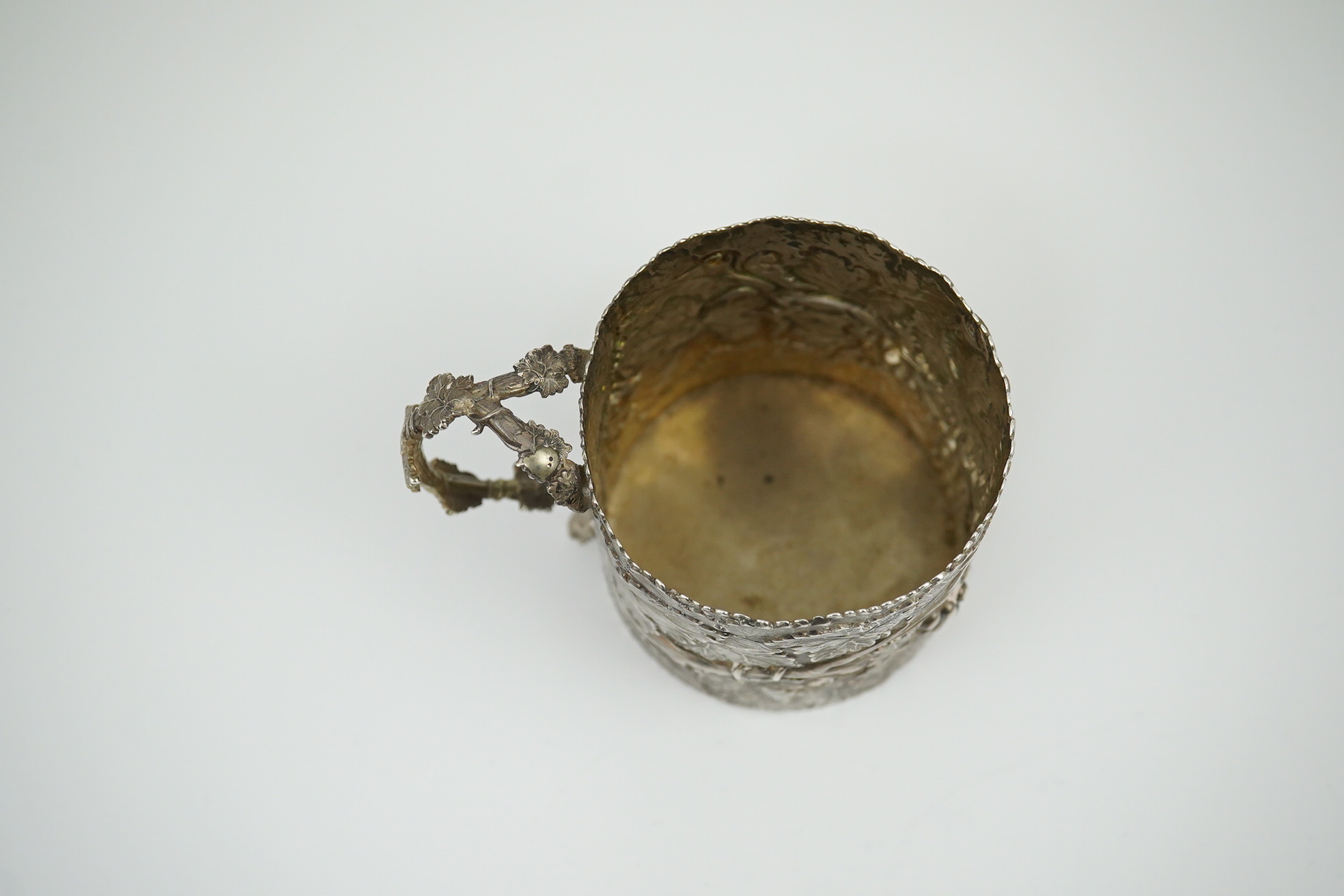 A William IV silver christening can, by Joseph Wilmore